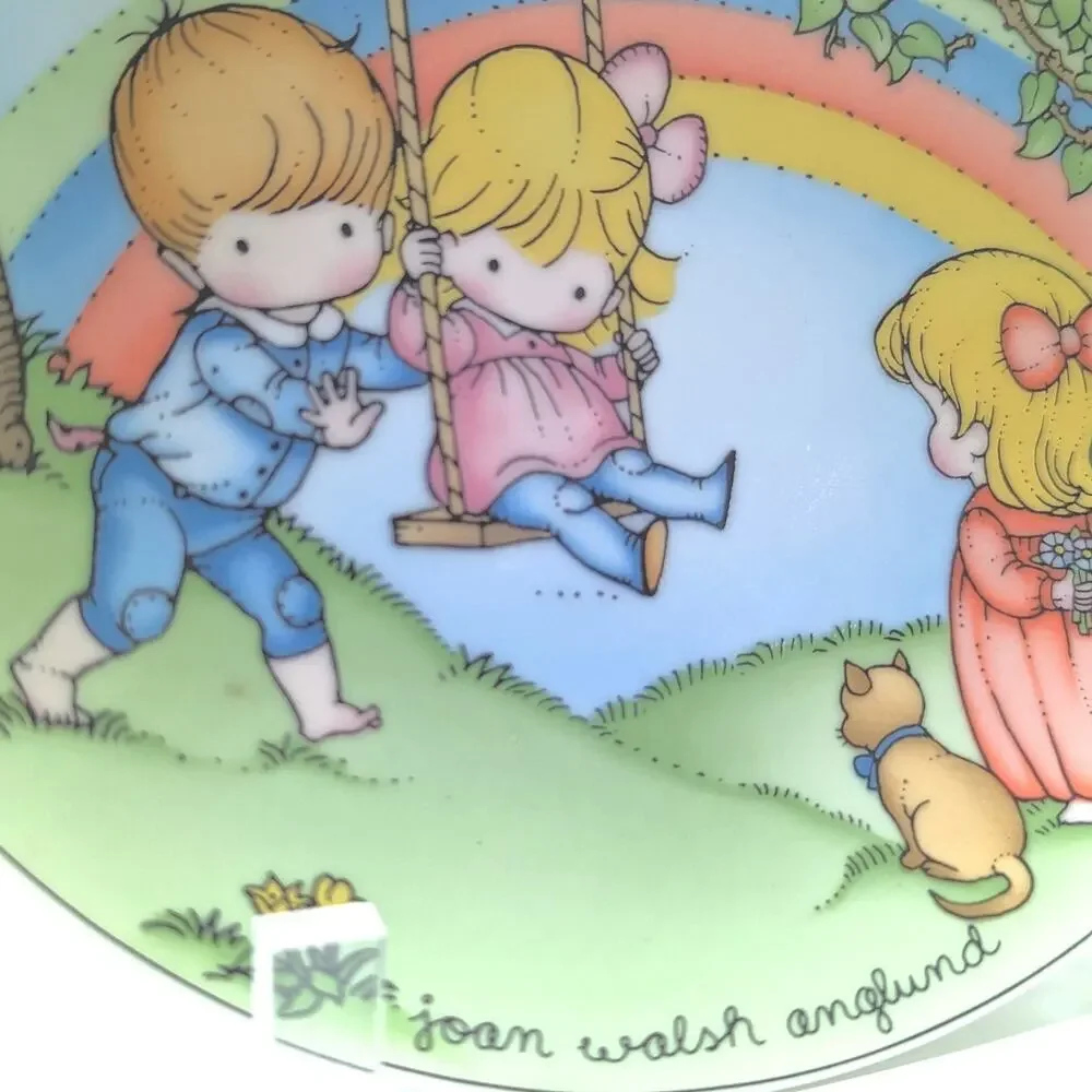 Vintage 1981 Joan Walsh Anglund “Make Each Day A Rainbow” Collectible Plate